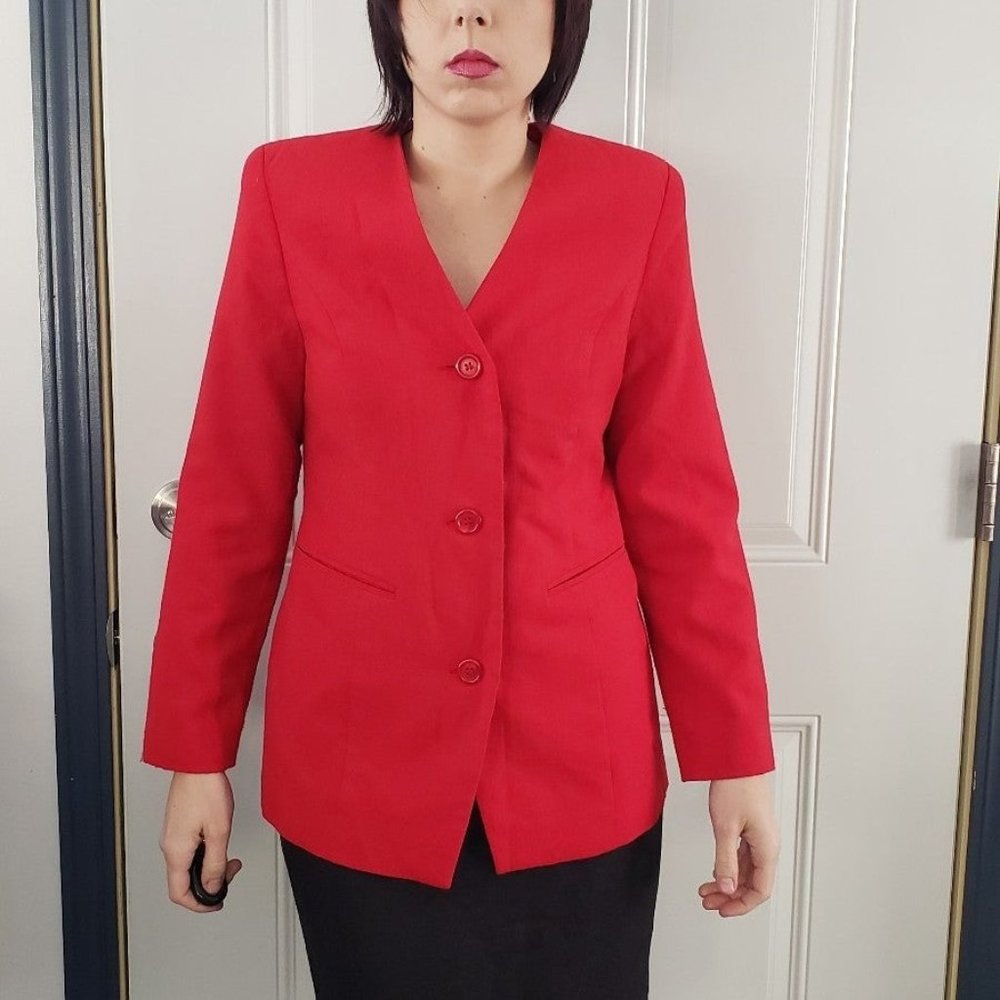 90s Red Blazer